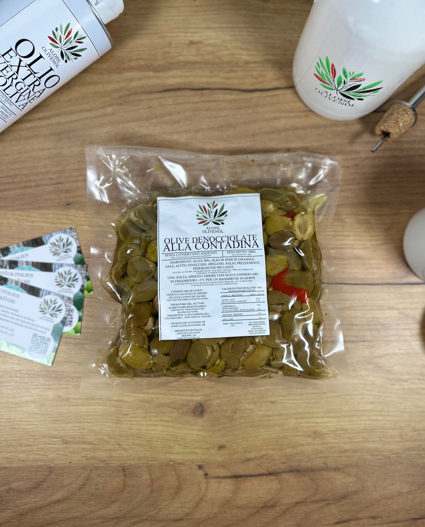 Entkernte Oliven nach Kalabrischer Bauernart - Olive Denocciolate alla Contadina (500 G)